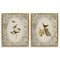 Stupell Industries Vintage Birds & Toile 2pc Floating Frame Set, design by Radhika Modi
